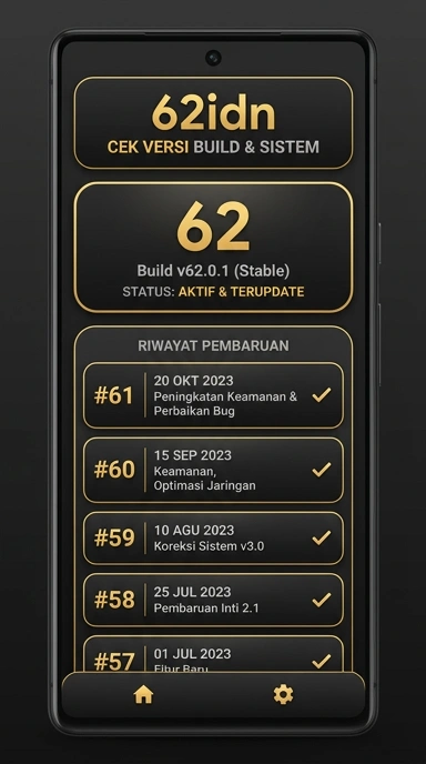 Tampilan riwayat versi 62idn