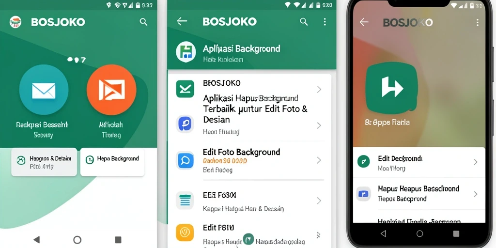 Tampilan antarmuka aplikasi BOSJOKO saat menghapus background foto.