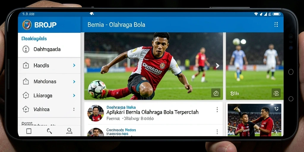 Tampilan antarmuka aplikasi BROJP yang menarik dan informatif.